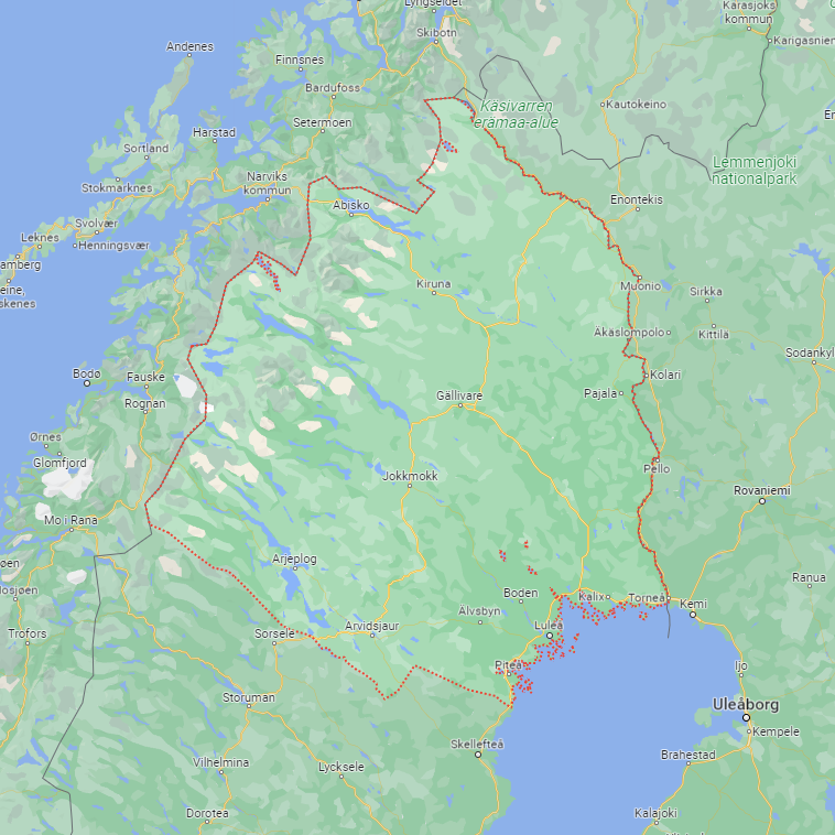kartgrafik över norrbottens län